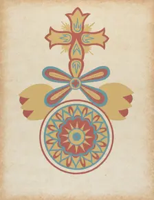 Santa Barbara Mission Doorway Design from the portfolio "Decorative Art...", 1935/1942. Creator: Unknown