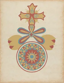 Santa Barbara Mission Doorway Design from the portfolio "Decorative Art...", 1935/1942. Creator: Unknown