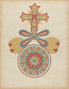 Santa Barbara Mission Doorway Design from the portfolio "Decorative Art...", 1935/1942. Creator: Unknown