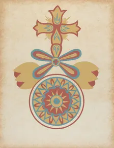 Santa Barbara Mission Doorway Design from the portfolio "Decorative Art...", 1935/1942. Creator: Unknown