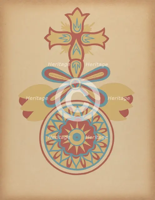 Santa Barbara Mission Doorway Design from the portfolio "Decorative Art...", 1935/1942. Creator: Unknown.