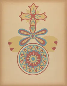 Santa Barbara Mission Doorway Design from the portfolio "Decorative Art...", 1935/1942. Creator: Unknown