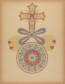 Santa Barbara Mission Doorway Design from the portfolio "Decorative Art...", 1935/1942. Creator: Unknown