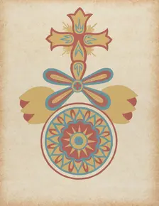 Santa Barbara Mission Doorway Design from the portfolio "Decorative Art...", 1935/1942. Creator: Unknown