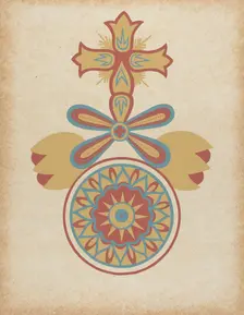 Santa Barbara Mission Doorway Design from the portfolio "Decorative Art...", 1935/1942. Creator: Unknown