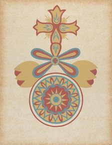 Santa Barbara Mission Doorway Design from the portfolio "Decorative Art...", 1935/1942. Creator: Unknown