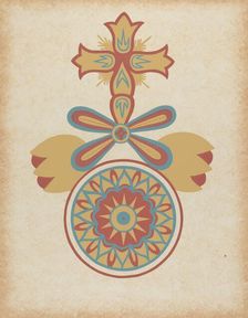 Santa Barbara Mission Doorway Design from the portfolio "Decorative Art...", 1935/1942. Creator: Unknown