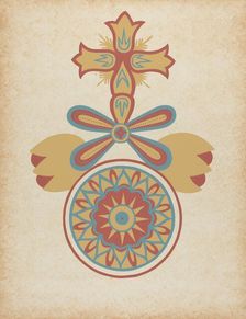 Santa Barbara Mission Doorway Design from the portfolio "Decorative Art...", 1935/1942. Creator: Unknown