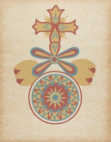 Santa Barbara Mission Doorway Design from the portfolio "Decorative Art...", 1935/1942. Creator: Unknown