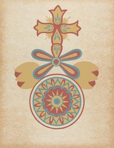 Santa Barbara Mission Doorway Design from the portfolio "Decorative Art...", 1935/1942. Creator: Unknown