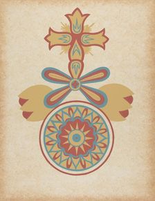 Santa Barbara Mission Doorway Design from the portfolio "Decorative Art...", 1935/1942. Creator: Unknown