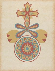 Santa Barbara Mission Doorway Design from the portfolio "Decorative Art...", 1935/1942. Creator: Unknown