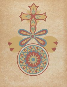 Santa Barbara Mission Doorway Design from the portfolio "Decorative Art...", 1935/1942. Creator: Unknown