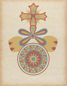 Santa Barbara Mission Doorway Design from the portfolio "Decorative Art...", 1935/1942. Creator: Unknown