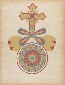 Santa Barbara Mission Doorway Design from the portfolio "Decorative Art...", 1935/1942. Creator: Unknown