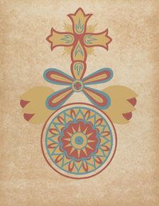 Santa Barbara Mission Doorway Design from the portfolio "Decorative Art...", 1935/1942. Creator: Unknown