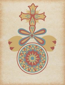 Santa Barbara Mission Doorway Design from the portfolio "Decorative Art...", 1935/1942. Creator: Unknown