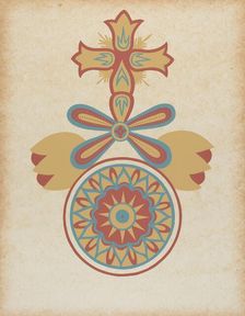 Santa Barbara Mission Doorway Design from the portfolio "Decorative Art...", 1935/1942. Creator: Unknown