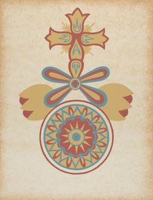 Santa Barbara Mission Doorway Design from the portfolio "Decorative Art...", 1935/1942. Creator: Unknown