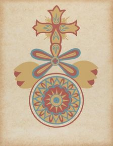 Santa Barbara Mission Doorway Design from the portfolio "Decorative Art...", 1935/1942. Creator: Unknown