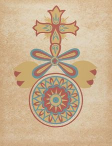 Santa Barbara Mission Doorway Design from the portfolio "Decorative Art...", 1935/1942. Creator: Unknown