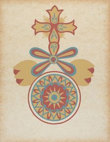 Santa Barbara Mission Doorway Design from the portfolio "Decorative Art...", 1935/1942. Creator: Unknown