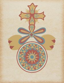 Santa Barbara Mission Doorway Design from the portfolio "Decorative Art...", 1935/1942. Creator: Unknown