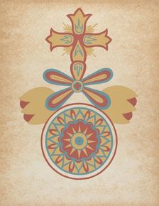 Santa Barbara Mission Doorway Design from the portfolio "Decorative Art...", 1935/1942. Creator: Unknown