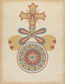 Santa Barbara Mission Doorway Design from the portfolio "Decorative Art...", 1935/1942. Creator: Unknown