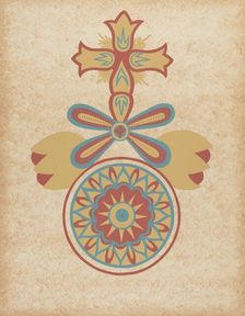 Santa Barbara Mission Doorway Design from the portfolio "Decorative Art...", 1935/1942. Creator: Unknown