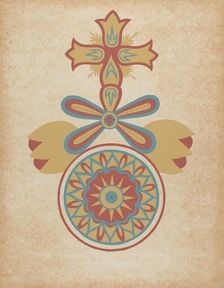 Santa Barbara Mission Doorway Design from the portfolio "Decorative Art...", 1935/1942. Creator: Unknown