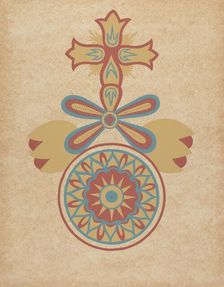 Santa Barbara Mission Doorway Design from the portfolio "Decorative Art...", 1935/1942. Creator: Unknown