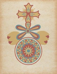 Santa Barbara Mission Doorway Design from the portfolio "Decorative Art...", 1935/1942. Creator: Unknown