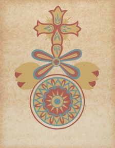 Santa Barbara Mission Doorway Design from the portfolio "Decorative Art...", 1935/1942. Creator: Unknown