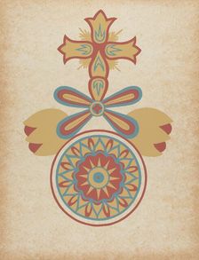 Santa Barbara Mission Doorway Design from the portfolio "Decorative Art...", 1935/1942. Creator: Unknown