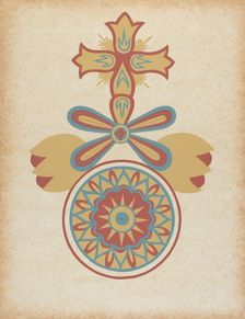 Santa Barbara Mission Doorway Design from the portfolio "Decorative Art...", 1935/1942. Creator: Unknown