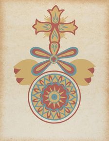 Santa Barbara Mission Doorway Design from the portfolio "Decorative Art...", 1935/1942. Creator: Unknown