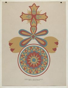 Santa Barbara Mission Doorway Design from the portfolio "Decorative Art...", 1935/1942. Creator: Unknown