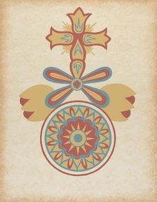 Santa Barbara Mission Doorway Design from the portfolio "Decorative Art...", 1935/1942. Creator: Unknown