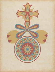 Santa Barbara Mission Doorway Design from the portfolio "Decorative Art...", 1935/1942. Creator: Unknown