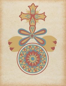 Santa Barbara Mission Doorway Design from the portfolio "Decorative Art...", 1935/1942. Creator: Unknown