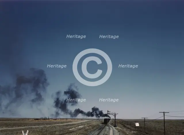 Santa Fe R.R. near Melrose, New Mexico, 1943. Creator: Jack Delano.