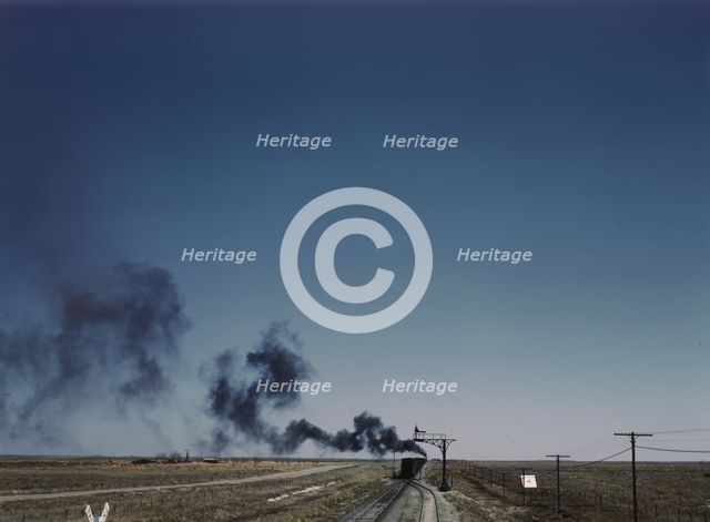 Santa Fe R.R. near Melrose, New Mexico, 1943. Creator: Jack Delano.