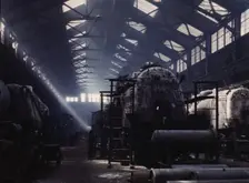 Santa Fe R.R. locomotive shops, Topeka, Kansas, 1943. Creator: Jack Delano