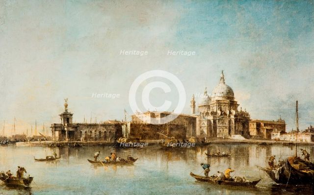 Santa Maria della Salute and the Dogana, Venice, 1760-1790. Creator: Francesco Guardi.