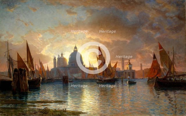 Santa Maria della Salute, Sunset, 1870-85. Creator: William Stanley Haseltine.