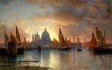 Santa Maria della Salute, Sunset, 1870-85. Creator: William Stanley Haseltine