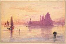 Santa Maria della Salute, Venice, at Sunset, 1865/1884. Creator: Edward Lear