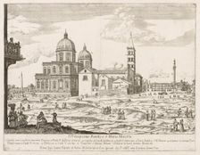 Santa Maria Maggiore from "Prospectus Locurum Urbis Romae Insign[ium]", 1666. Creator: Lievin Cruyl (Flemish, c. 1640-c. 1720)