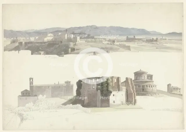 Santa Sabina on the Aventine Hill and Sant’Agnese fuori le Mura and Santa Costanza in Rome, c.1809-c Creator: Josephus Augustus Knip.